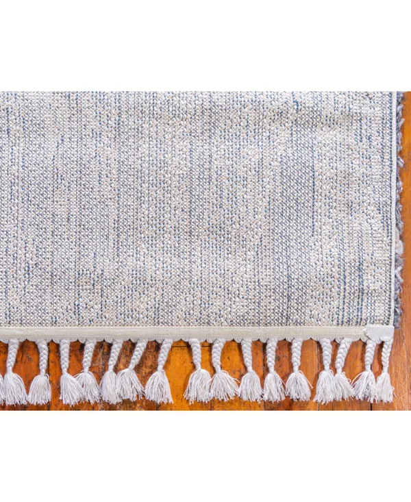 Unique Loom Hygge Shag Valley Gray 4 ft. x 6 ft. Area Rug