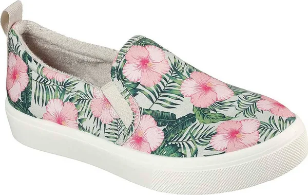 Skechers Poppy Tropic&Gal Womens Sneakers, 5 Medium, White