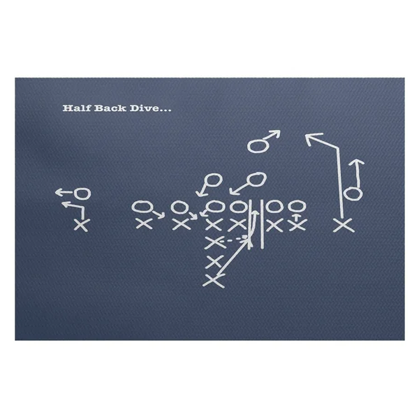 E by Design Half Back Dive Indoor/Outdoor Door Mat - Size: 3 x 5 ft, Blue