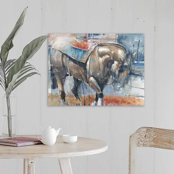 Pulling Horse, Canvas Wall Art, 24x18, Great Big Canvas