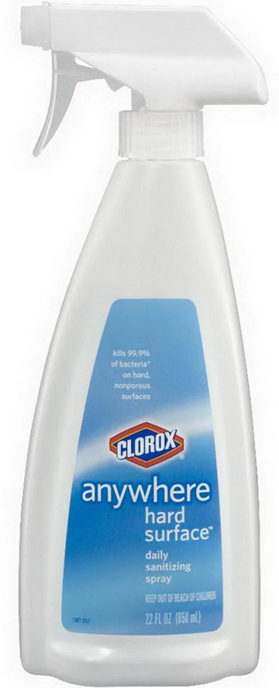 Clorox Anywhere Hard Surface Sanitizing Spray, 22oz Spray Bottle, 9/Carton (01683)