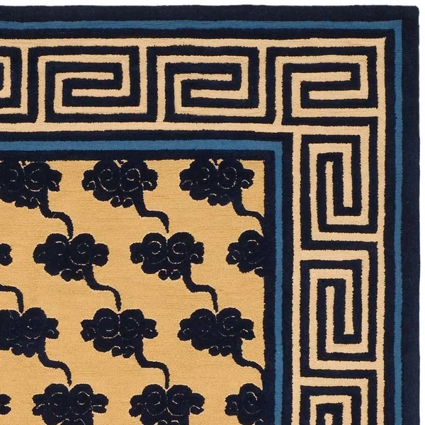 Safavieh Newport NPT428A 3&9x22 x 5&9x22 Beige - Blue Area Rug