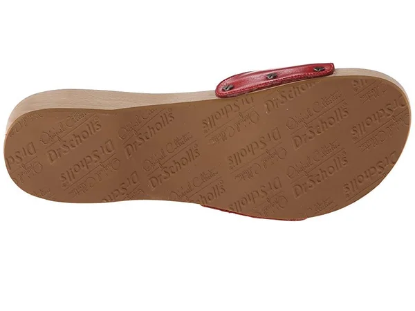 Dr. Scholl&s Orig Collection Women's Original Sandal Shoes - Red Leather, 11.0 M