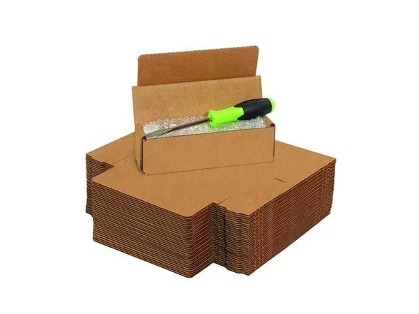 Box USA Corrugated Cardboard Mailers - 9 x 7 x 4 Inches, Tuck Top One-Piece, Die-Cut Shipping Boxes, Medium Brown Kraft Mailing B