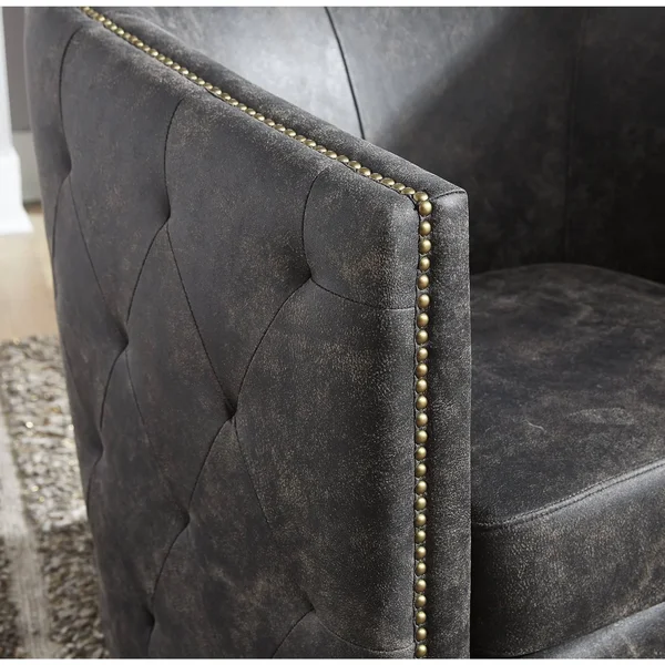 Ashley Brentlow Distressed Black Swivel Chair