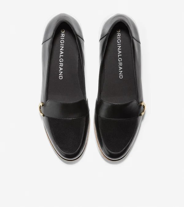 Cole Haan OriginalGrand C Buckle Women's Leather Loafers - Size: 7, Black