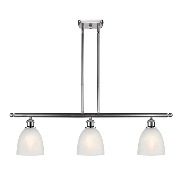 Innovations 516-3I-SN-G381 Brushed Satin Nickel Castile 3 Light Island Light