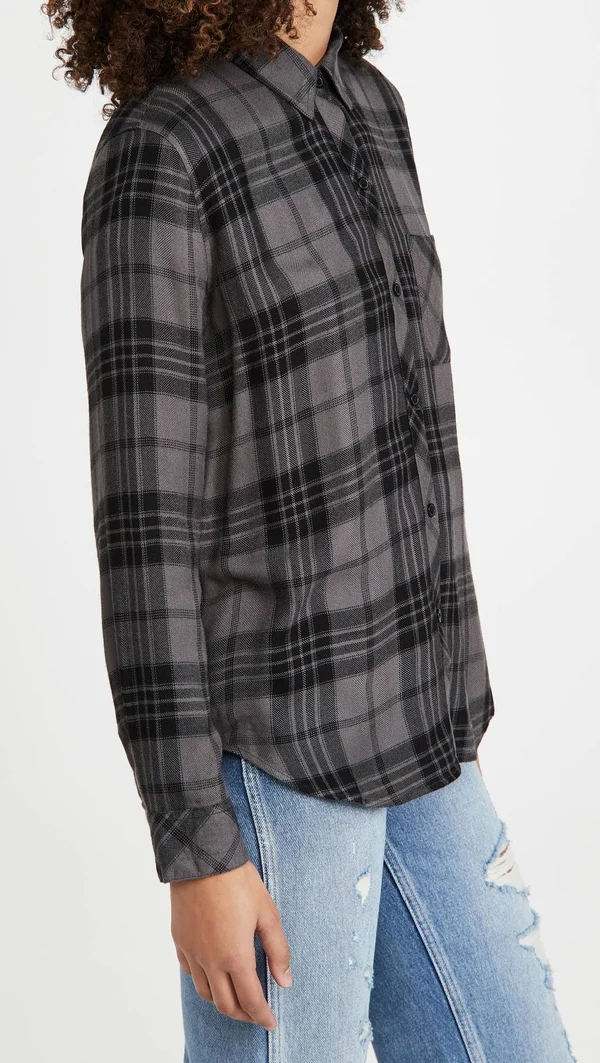 Rails Hunter Button-Up Shirt-Women's Charcoal Jet - XL