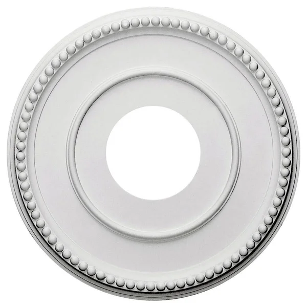 12 1/2x22OD x 3 7/8x22ID x 3/4x22P Bradford Ceiling Medallion (Fits Canopies Up to 6 5/8x22) - Hand-Painted Pearl White