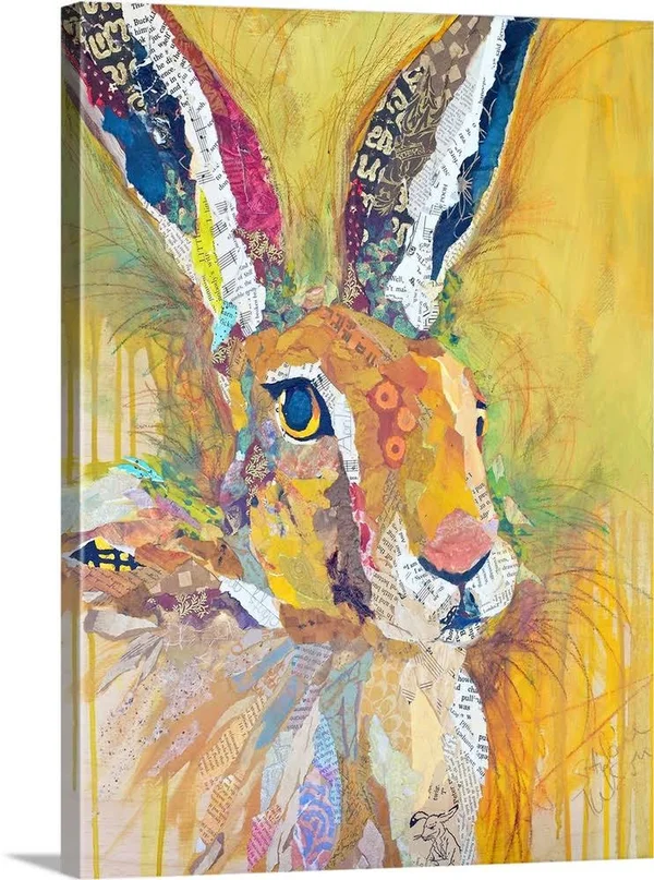 Harriet The Hare, Canvas Wall Art, 36x48, Great Big Canvas
