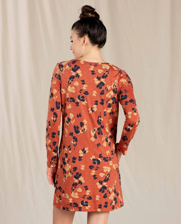 Toadu0026Co Windmere II Long-Sleeve Dress - Women's Auburn Large Scale Floral Print - XL