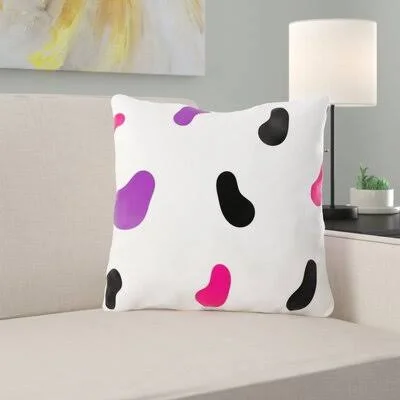 Pattern Throw Pillow East Urban Home Color: White, Location: Indoor