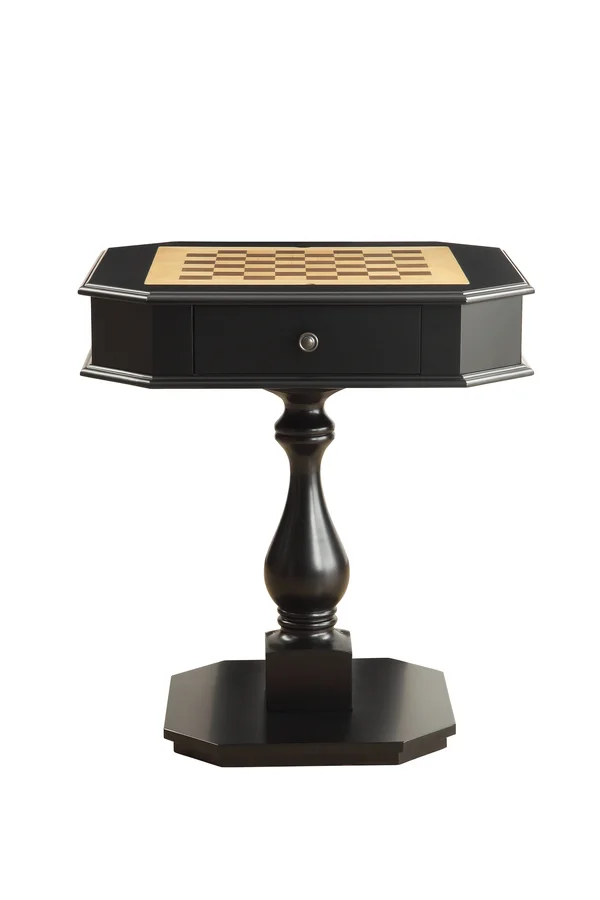 28x22 x 28x22 x 31x22 Black MDF Game Table