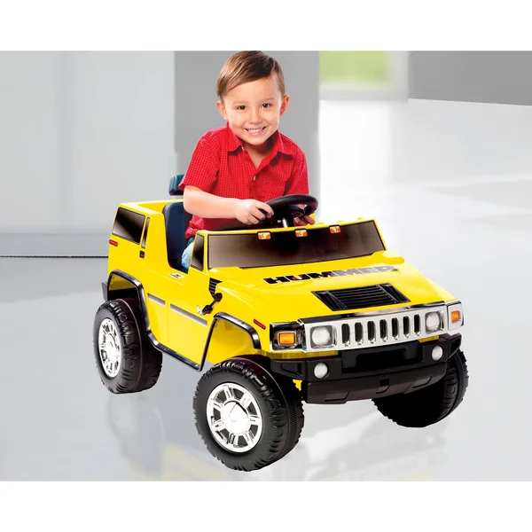 Kid Motorz 6V Hummer H2 Powered Ride-On - Yellow, 37 x 25 x 21