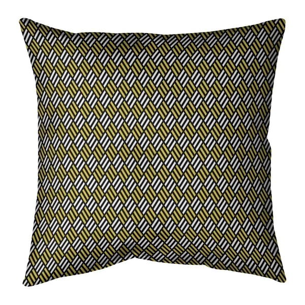 Porch & den Fallatin Classic Stripe Diamonds Throw Pillow - 16 x 16 - Blue - Polyester
