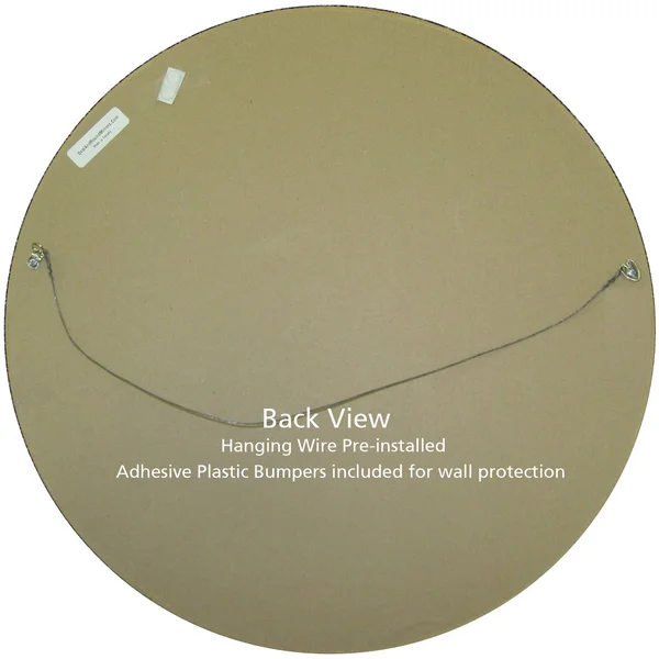 The Oval and Round Mirror Store Venice Framed Round Mirror in Desert Gold - Brown/Dark Gold