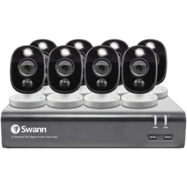 Swann Swdvk-845808wl-us 1080p Full HD Surveillance System Kit with 8-Channel 1 TB DVR and Eight 1080p Cameras