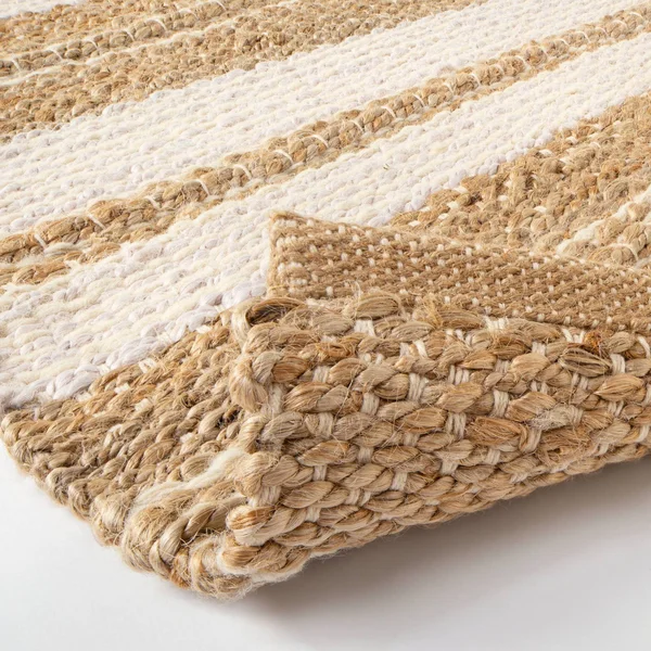 7&x10& Riverton Hand Woven Striped Area Rug Tan - Threshold Designed with Studio McGee