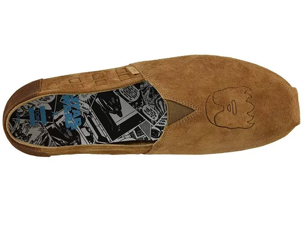 Toms Men's Star Wars Nubuck Chewbacca Embossed Classic Slip-On Shoes ft. Ortholite - Size: 7, Brown