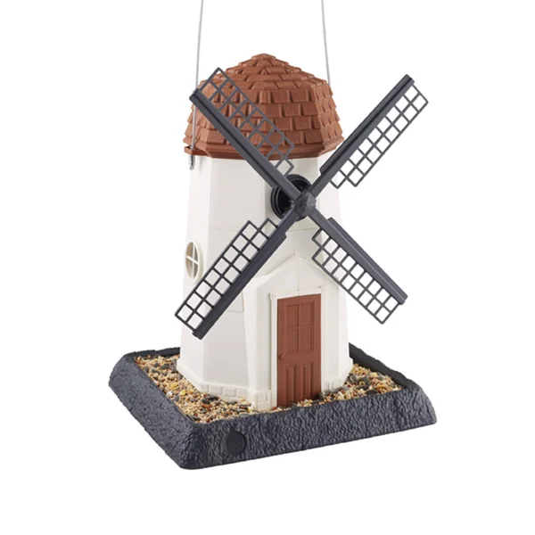 North States Bird 9072 White Windmill Birdfeeder, 11 x 10 x 14 inches