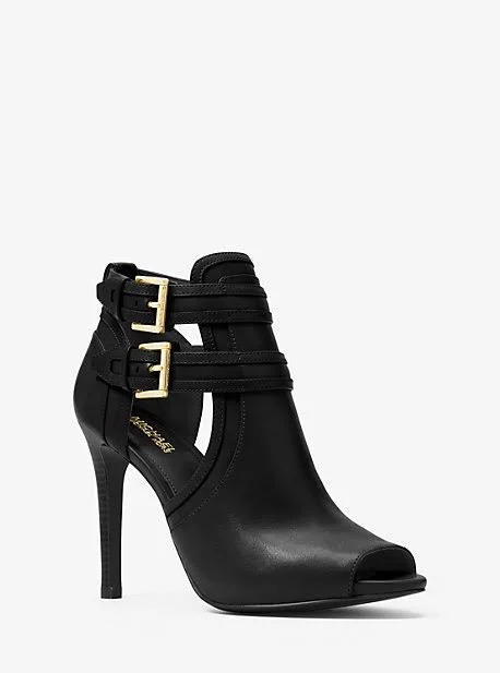 Michael Michael Kors Black Blaze Open Toe Bootie