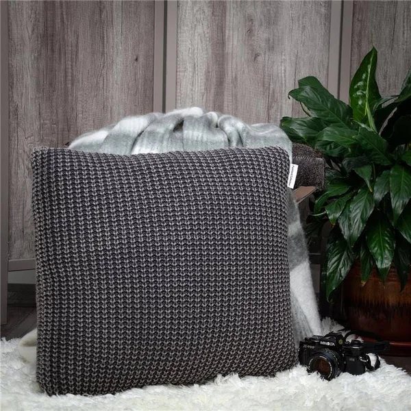 Parkland Collection Cabo Pillow Cover with Down Insert in Charcoal