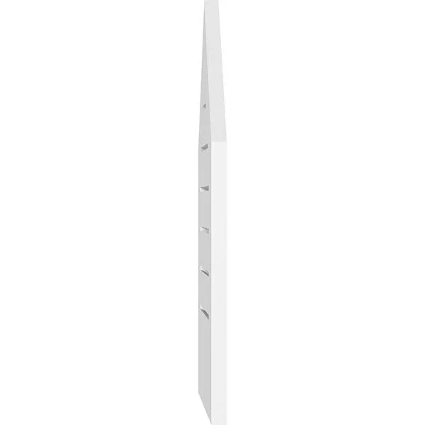 Ekena Millwork GVPPE22X3801SF-07 22x22W x 38x22H Peaked Top Surface Mount PVC Gable Vent 7/12 Pitch: Functional - w/ 3-1/2x22W x