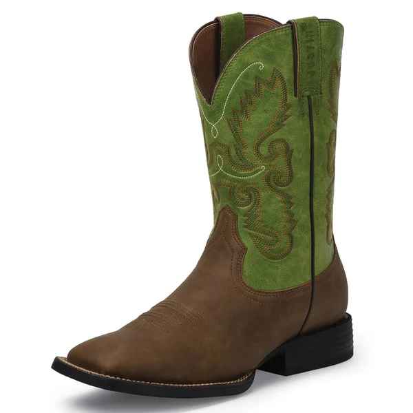 Justin Men's Hinton Green Square Toe Boots JB1117