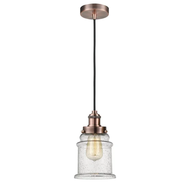 Innovations Lighting Canton Mini Pendant 100AC 10BK 1H AC G184 (Antique Copper)