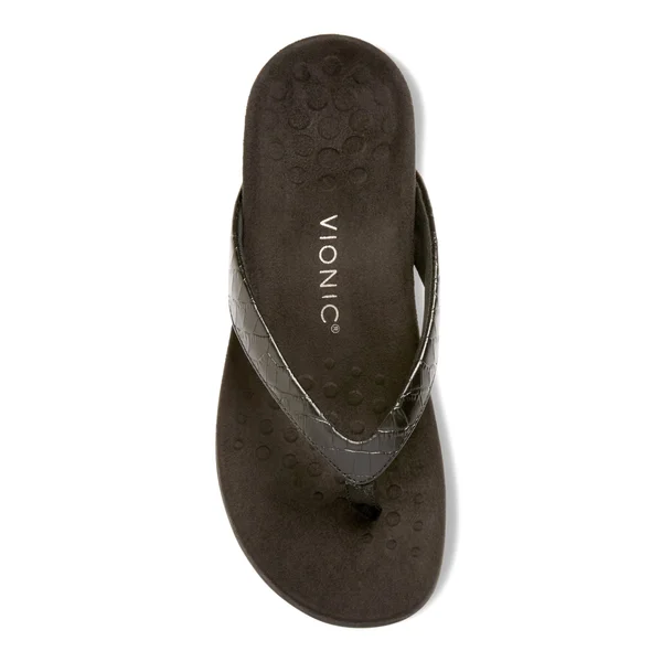 Vionic with Orthaheel Dillon Croc Women's Sandal - Black Size 9.5