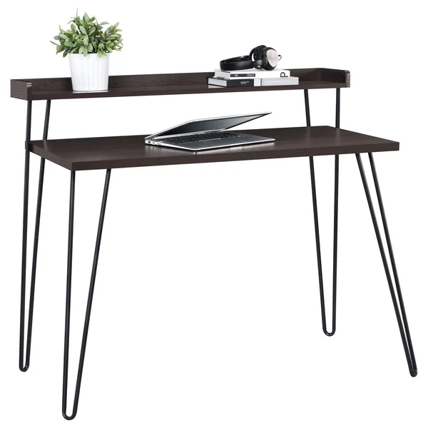 Ameriwood Industries, Inc. Ellie Retro Desk with Riser in Espresso