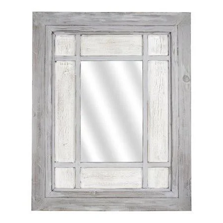 Lidgett Decor Wooden Window Pane Hanging Wall Mirror August Grove