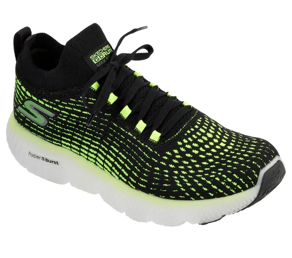 Skechers Men's Max Road 4 - Black/Lime, 12