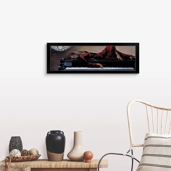 Into The Rhythm, Black Framed Wall Art, 36x12, Great Big Canvas