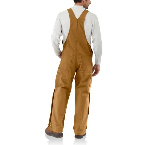 Carhartt Men's Flame Resistant Duck Bib Overall - 101627, Black