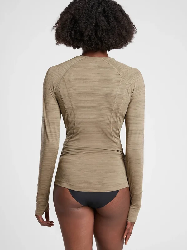 Athleta Women's Pacifica Illume UPF Fitted Top Shadow Olive Plus Size 2x