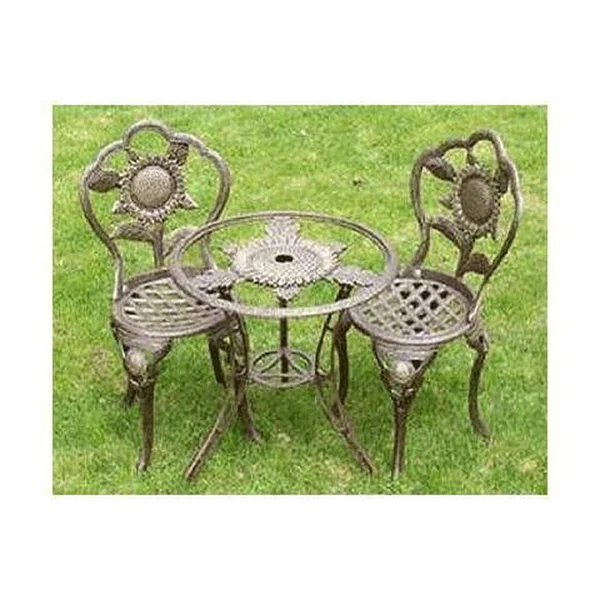 Oakland Living Sunflower Cast Aluminum Bistro Set