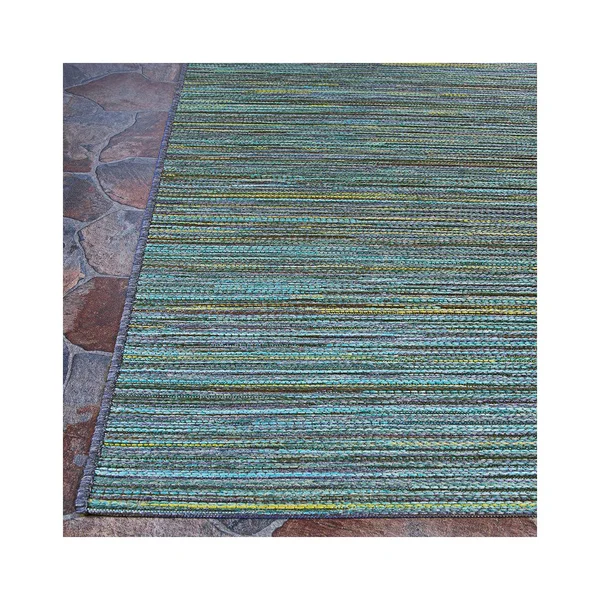 Couristan 3&11x22 x 5&6x22 Teal/Cobalt Cape Hinsdale Area Rug