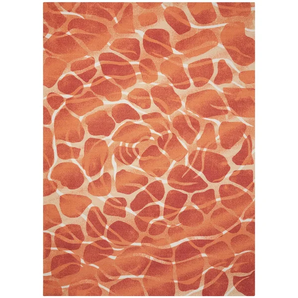 Nourison Coastal Area Rug - Orange, 7&9x22 x 10&10x22