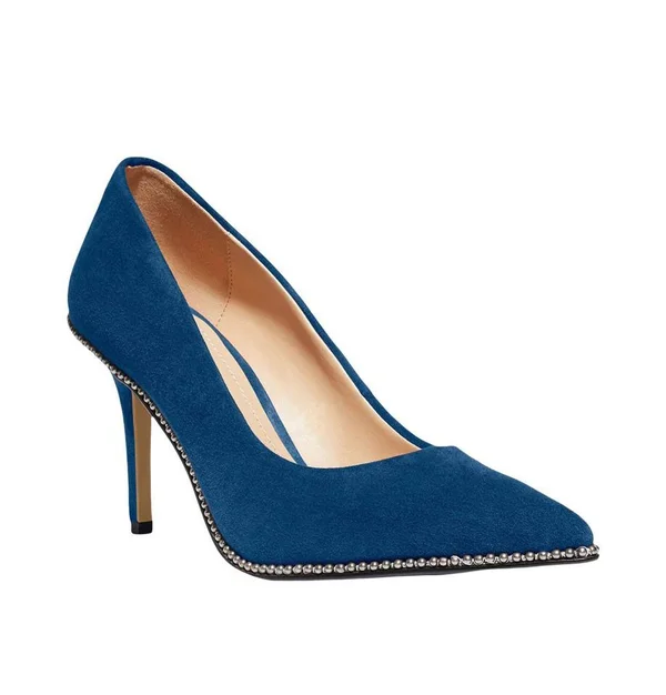 Coach Shoes, Waverly Suede Pumps, Ocean, (Size 7.5), New, Tradesy