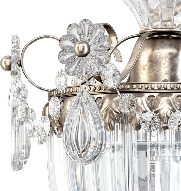 Schonbek 1241-48 Bagatelle Pendant Lighting in Antique Silver