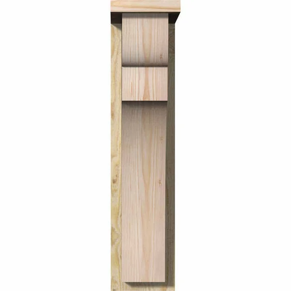 6x22W x 10x22D x 26x22H Yorktown Rough Sawn Corbel w/Backplate - Douglas Fir