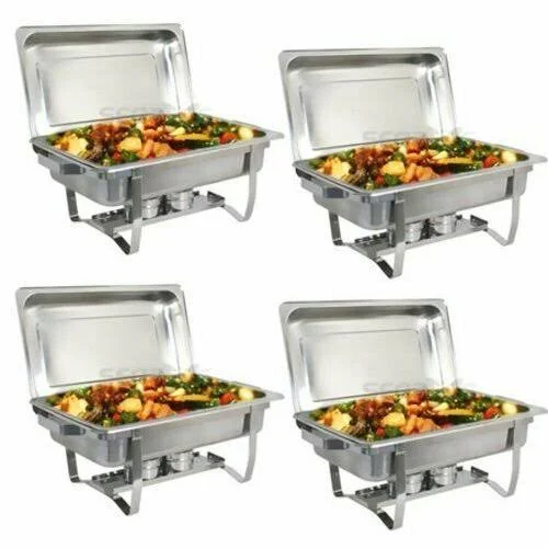 Upgraded 8 qt Stainless Steel Chafer Dishes - Full Size Chafer Chafing