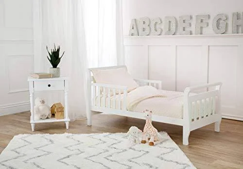 TL Care Minky Dot Chenille 4-Piece Toddler Bedding Set - Ecru