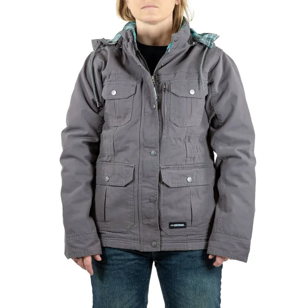 Berne Women's Quilted Flannel-Lined Washed Barn Coat