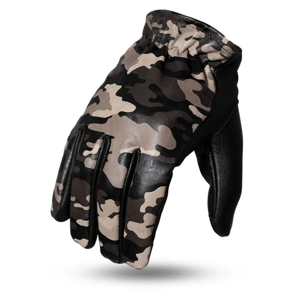 2-Tone Leather Driving Gloves - FI217 - Neoprene/Black - Leather - 3XL