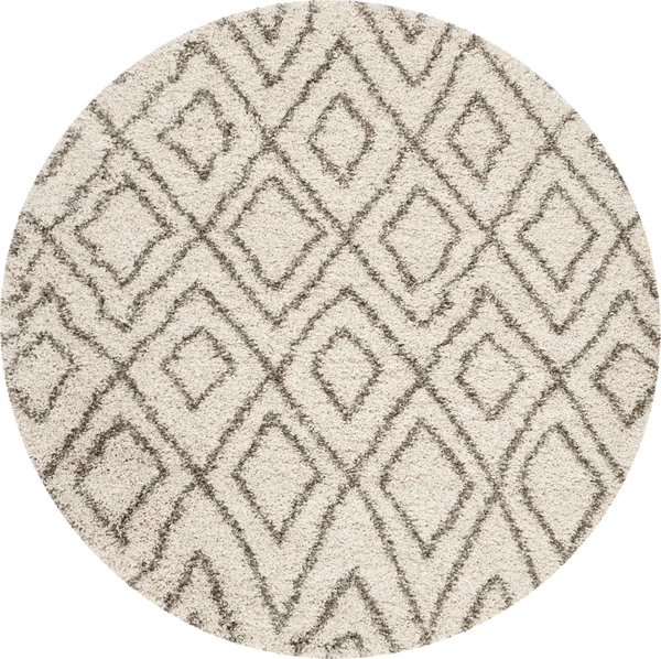 Safavieh Hudson Shag SGH332A Ivory/Grey 4& x 6& Area Rug
