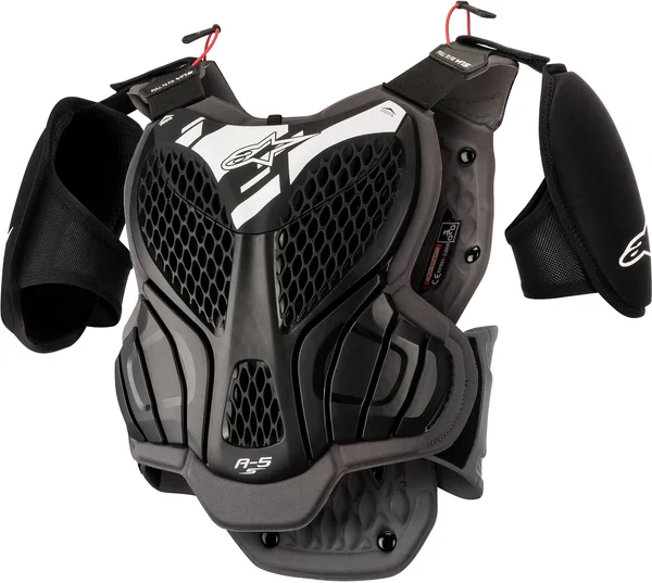 Alpinestars Youth A-5 S Body Armor Black/Cool Grey YL/YX