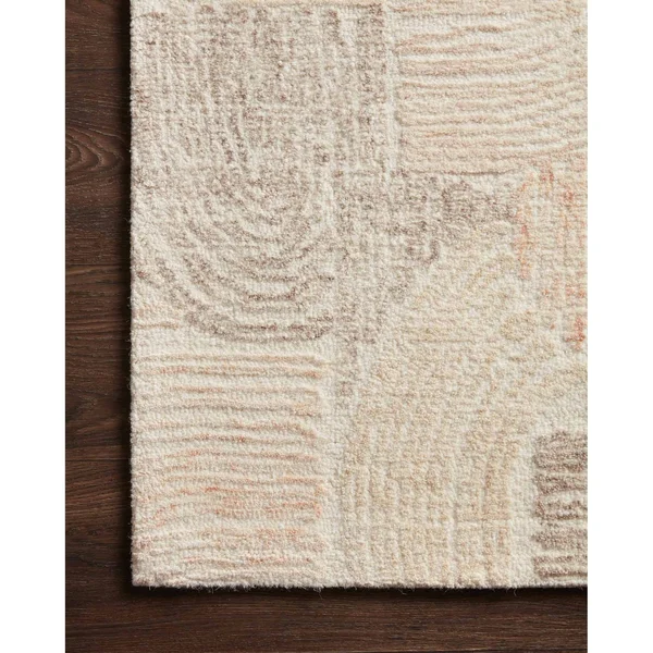 Alexander Home Aubrey Mid-centruy Modern Abstract Area Rug - 2&-3x22 x 3&-9x22 - Peach - Pebble