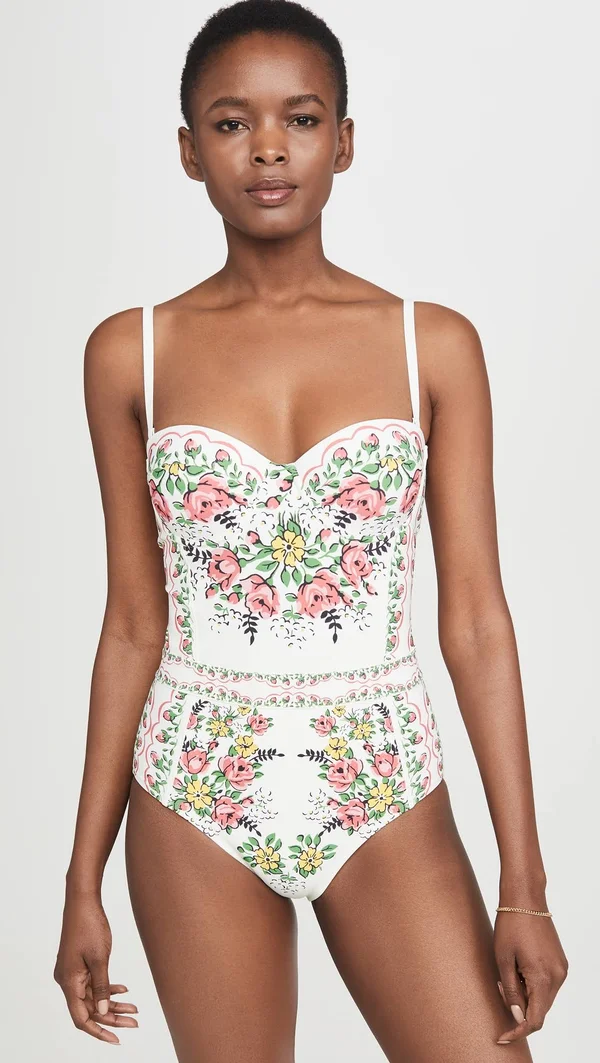 Tory Burch Womens Lipsi Printed One-Piece Swimsuit